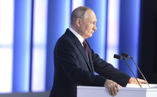 Under tisdagen höll Vladimir sitt årliga linjetal till parlamentet. Inte en enda gång nämndes Wagnergruppen eller dess chef. Vladimir Putin håller tal.