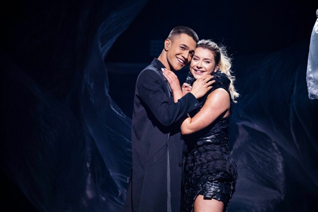 Förra året blev Liam “Liamoo” Cacatian Thomassen och Hanna Ferm närgångna under Melodifestivalen. Förra året blev Liam "Liamoo" Cacatian Thomassen och Hanna Ferm närgångna under Melodifestivalen.