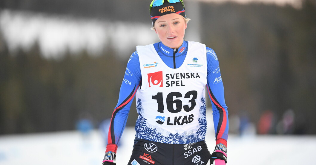Frida Karlsson behövde en kram efter kaosturneringen. Frida Karlsson