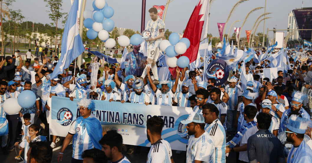 ”Fans” som stöttar Argentina.