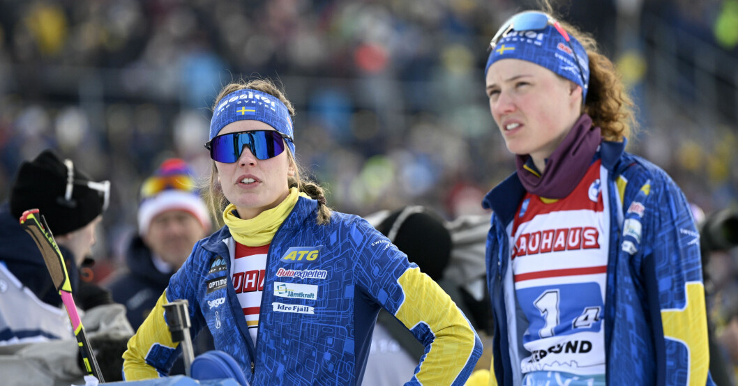Elvira och Hanna Öberg efter en tävling i världscupen.