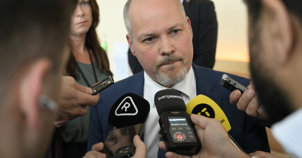 Sverigedemokraterna har väckt misstroende mot justitieminister Morgan Johansson. Morgan Johansson