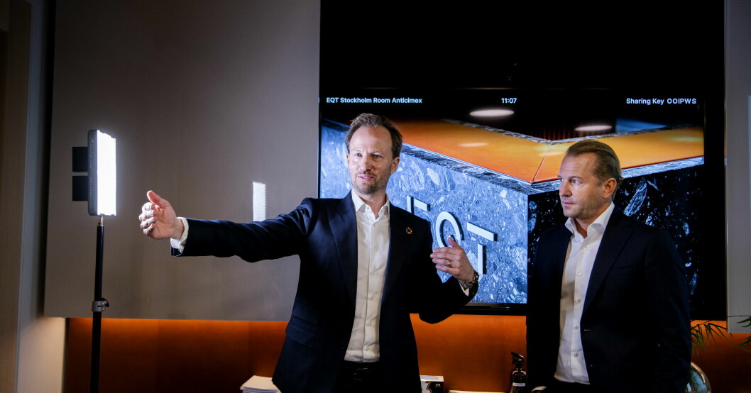 Christian Sinding (tv), vd i riskkapitalbolaget EQT och Caspar Callerström (th), tidigare vice vd. EQT-cheferna.