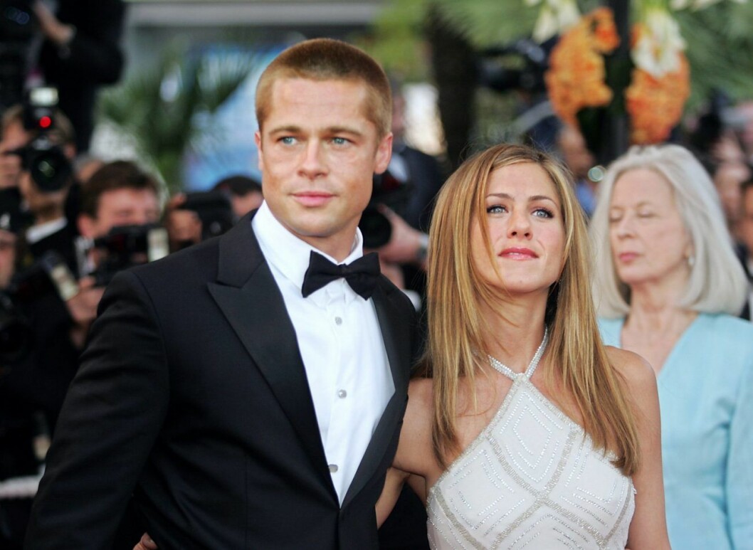 Brad Pitt och Jennifer Aniston på röda mattan som äkta makar, en gång i tiden. Brad Pitt och Jennifer Aniston 2004.