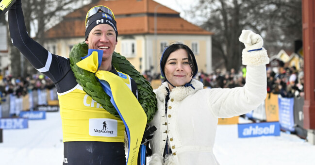 Emil Persson och kranskullan Alice Larsson
