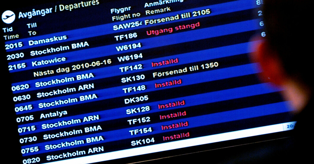 Många googlade frågor om SAS-strejken tidigare i år. Inställda flyg.