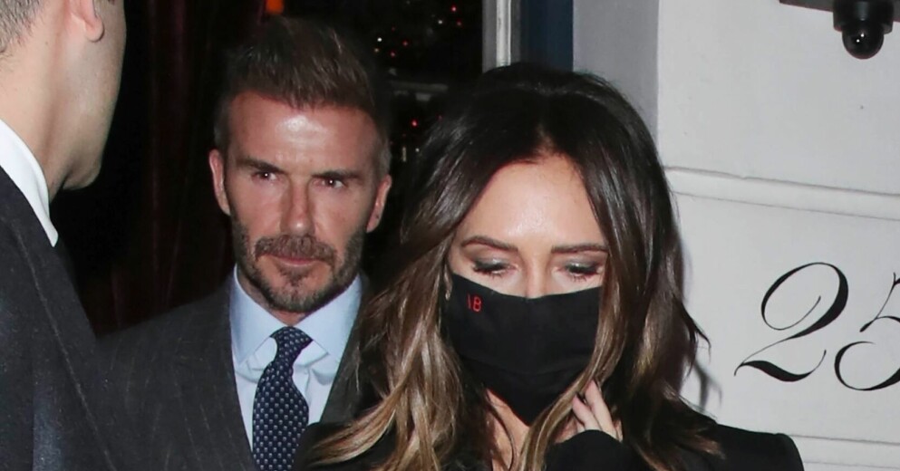 David Beckham och Victoria Beckham tidigare i december. David Beckham och Victoria Beckham