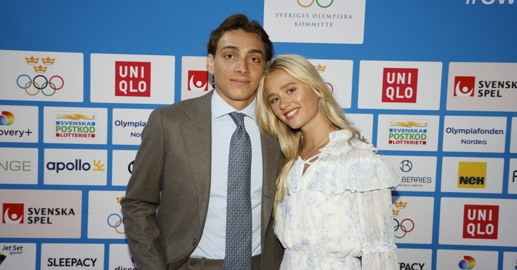 Armand Duplantis och flickvännen Desiré Inglander. Armand Duplantis och flickvännen Desiré Inglander