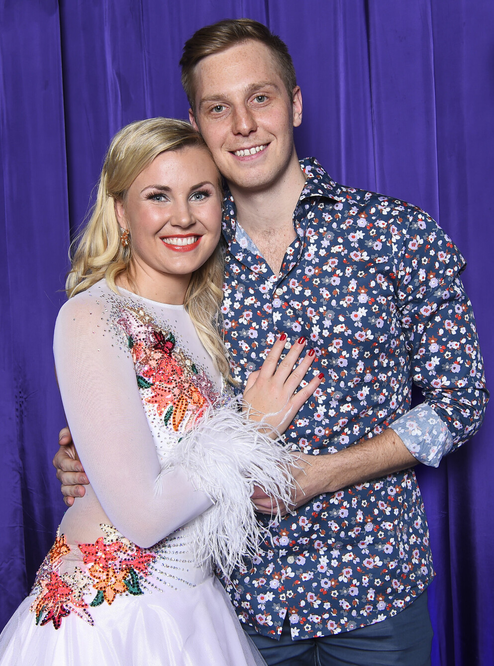 Elisa Lindström och Markus Frykén när Elisa tävlade i <span class=" italic" data-lab-italic_desktop="italic">Let's dance</span> 2016. Markus och Elisa