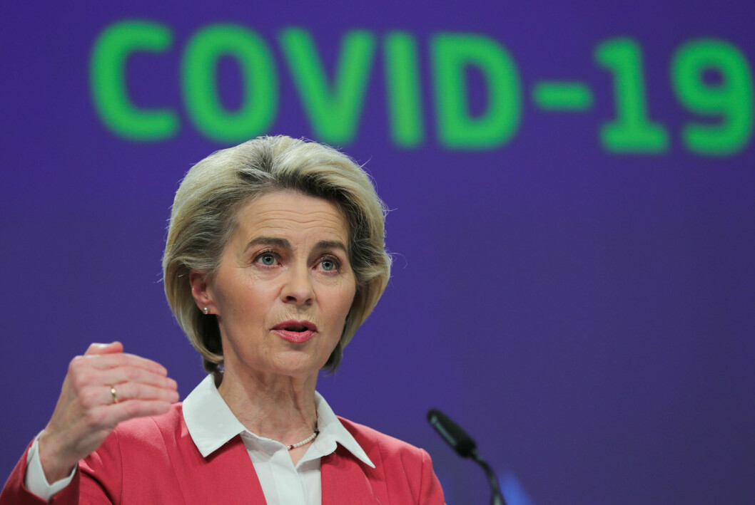 EU-kommissionens ordförande Ursula von der Leyen öppnar upp för vaccintvång.
