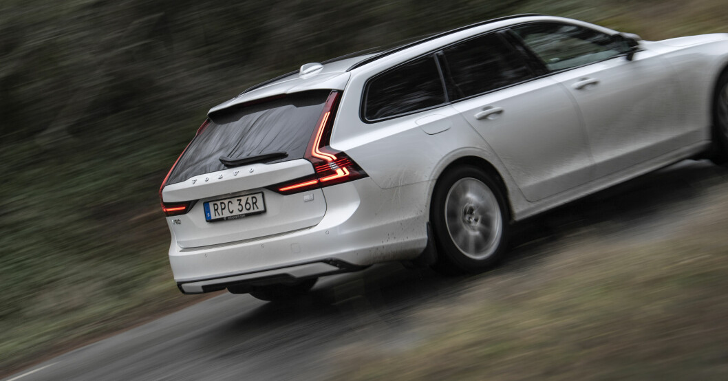 Volvo V90 från 2023 är en av bilmodellerna som återkallas.