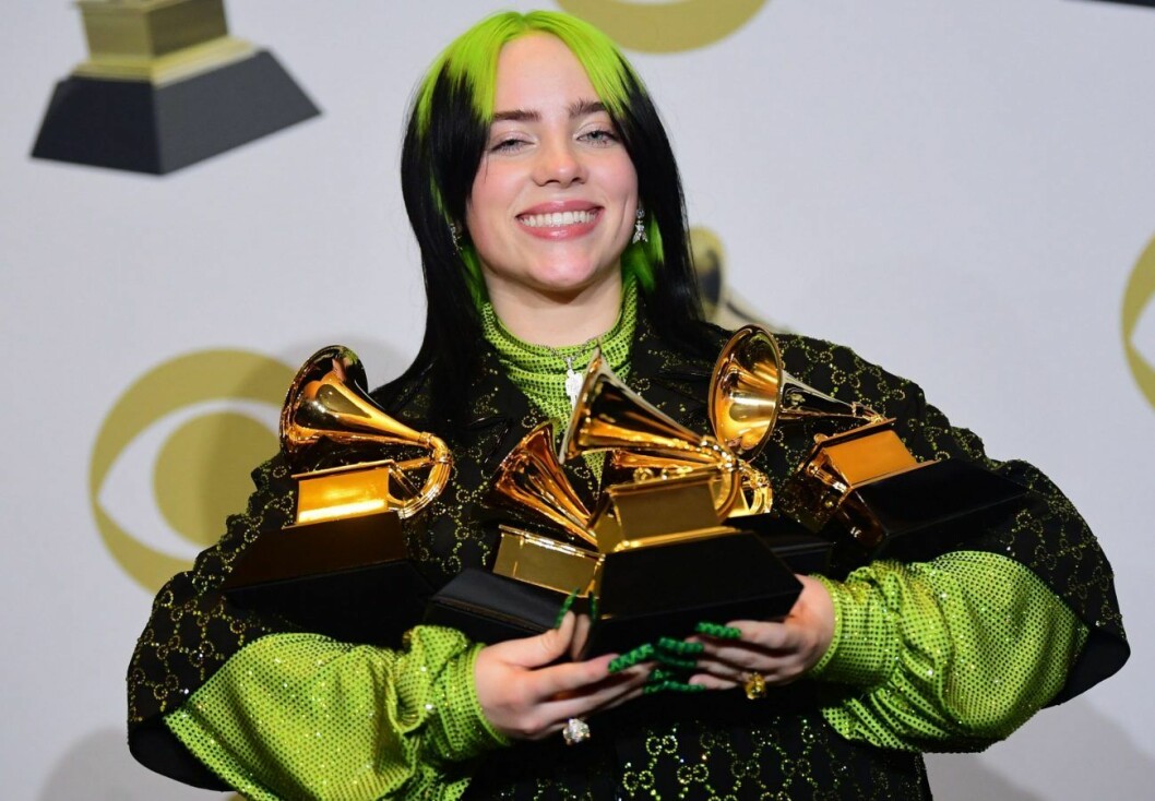 18-åriga Billie Eilish blev historisk när hon tog hem pris för årets album, Årets skiva, Årets låt och Årets nya artist. 18-åriga Billie Eilish blev historisk när hon tog hem pris för Årets album, Årets skiva, Årets låt och Årets nya artist.