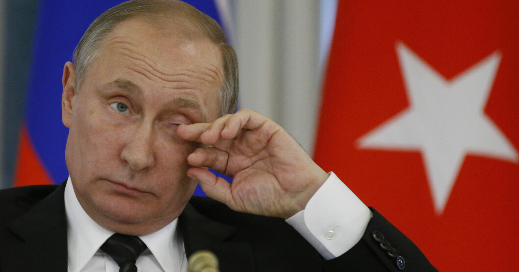 En bekymrad Vladimir Putin.