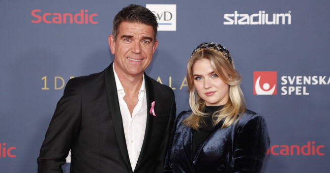 Patrick Ekwall med nu 23-åriga dottern Wilma på Idrottsgalan 2022. Patrick Ekwall med nu 23-åriga dottern Wilma på Idrottsgalan 2022.
