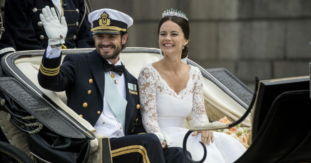 Prinsessan Sofia med bröllopstiaran.