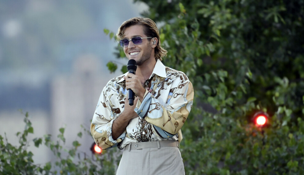 <span class=" italic" data-lab-italic_desktop="italic">Benjamin Ingrosso under Allsången är din. Foto: Stina Stjernkvist/TT</span>