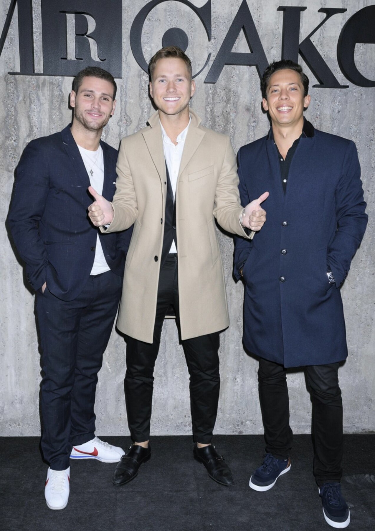 Sean Canning, Viktor Frisk och Pascal Engman på invigning av Mr Cake