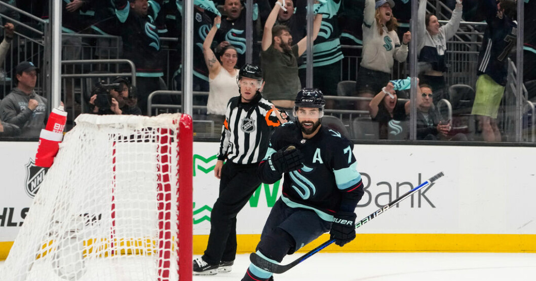 Seattles Jordan Eberle, framspelad av Alex Wennberg, gjorde matchens sista mål i öppen kasse. Seattle kvitterar i kvartsfinalserien