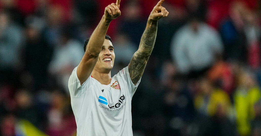 Sevillas Erik Lamela. Lamela sänkte Juventus – Sevilla till final