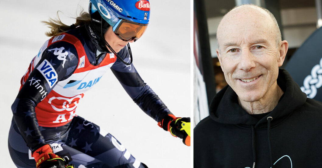 Mikaela Shiffrin till vänster och Ingemar Stenmark till höger.
