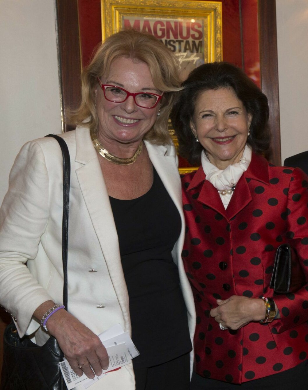 Drottning Silvia med sin vän Birgitta Härenstam.