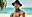 Simon med massa tatueringar framför en strand.