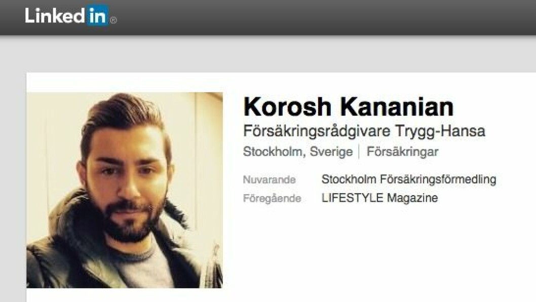 24-årige Korosh Kananian är Laila Bagges nya kille. Foto: <a href="https://se.linkedin.com/pub/korosh-kananian/82/a87/890" target="_blank">LinkedIn</a> 24-årige Korosh Kananian är Laila Bagges nya kille. Foto: LinkedIn