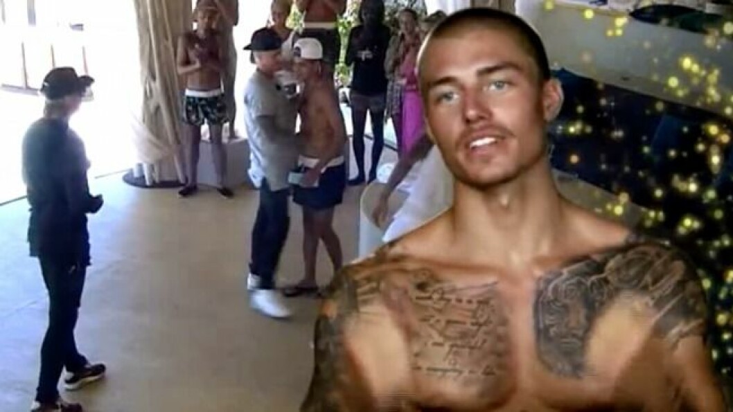 Johnny kramade om en besviken Marcos efter tävlingen. Foto: TV3 Skärmavbild 2015-09-30 kl. 10.58.45