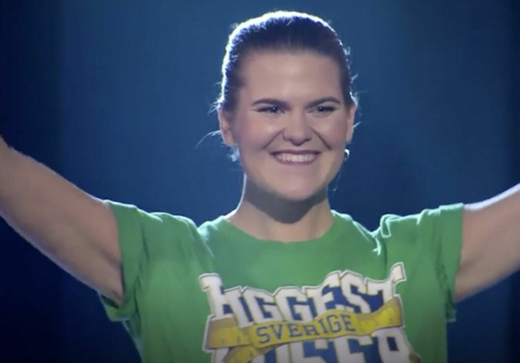 Malin Öström gick ner hela 44,7 kilo. Malin Öström är glad I biggest loser