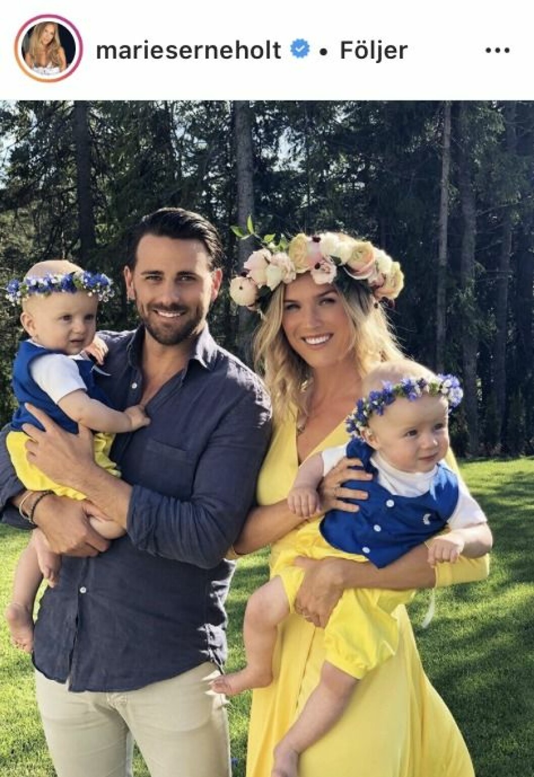 Marie Serneholt med pojkvännen Fredric Palmqvist och sönerna Philip och Nicholas. Marie Serneholt med pojkvännen Fredric Palmqvist och sönerna Philip och Nicholas