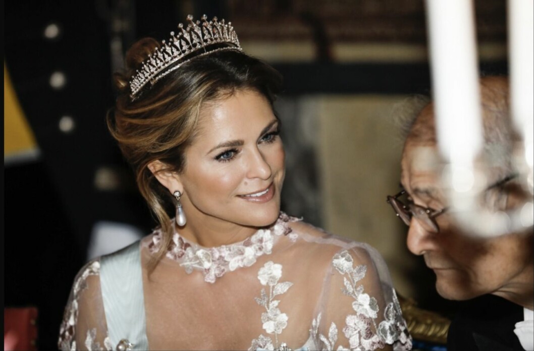 Prinsessan Madeleine närvarade på Nobelmiddagen 2019. Prinsessan Madeleine närvarade på Nobelmiddagen 2019.