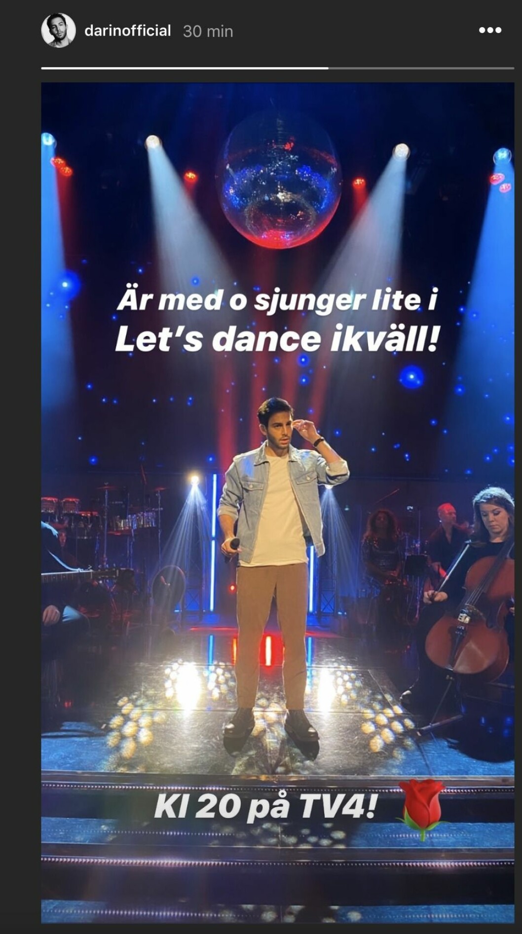 Darin överraskade fansen med den stora nyheten under fredagen. Foto: Instagram Darins uppdatering på Instagram