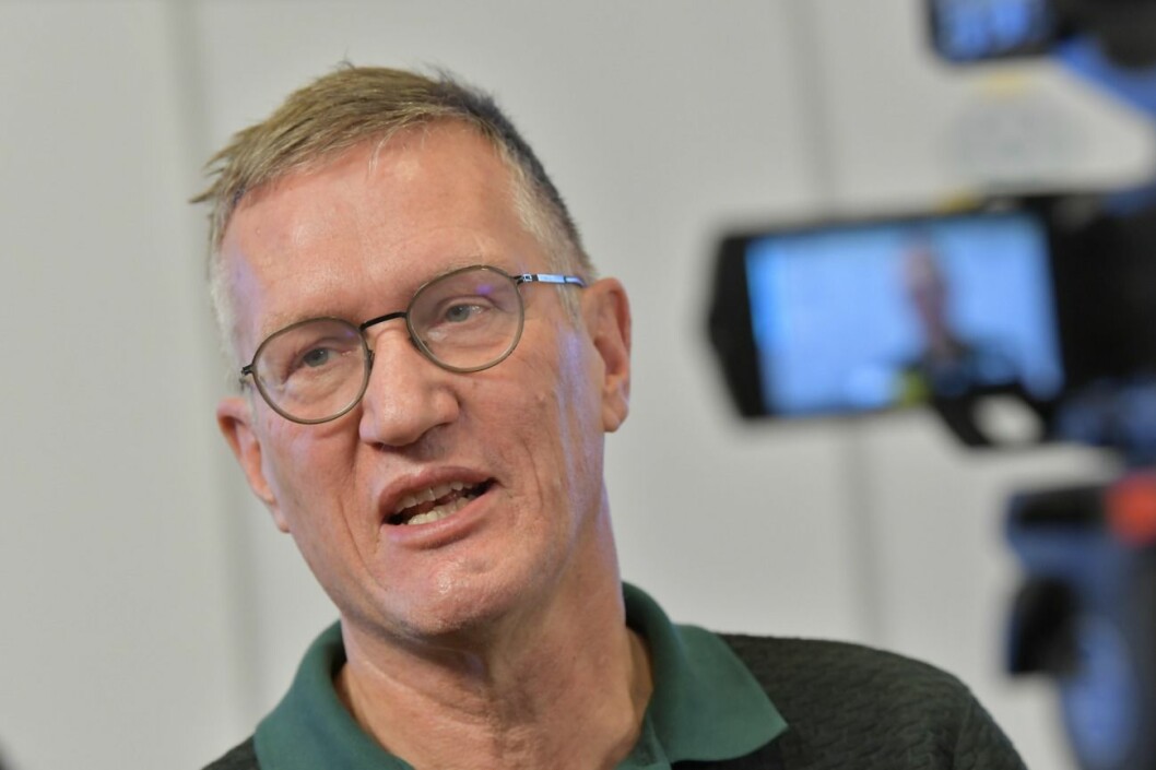 Anders Tegnell under en av många presskonferenser. Anders Tegnell under en av många presskonferenser.