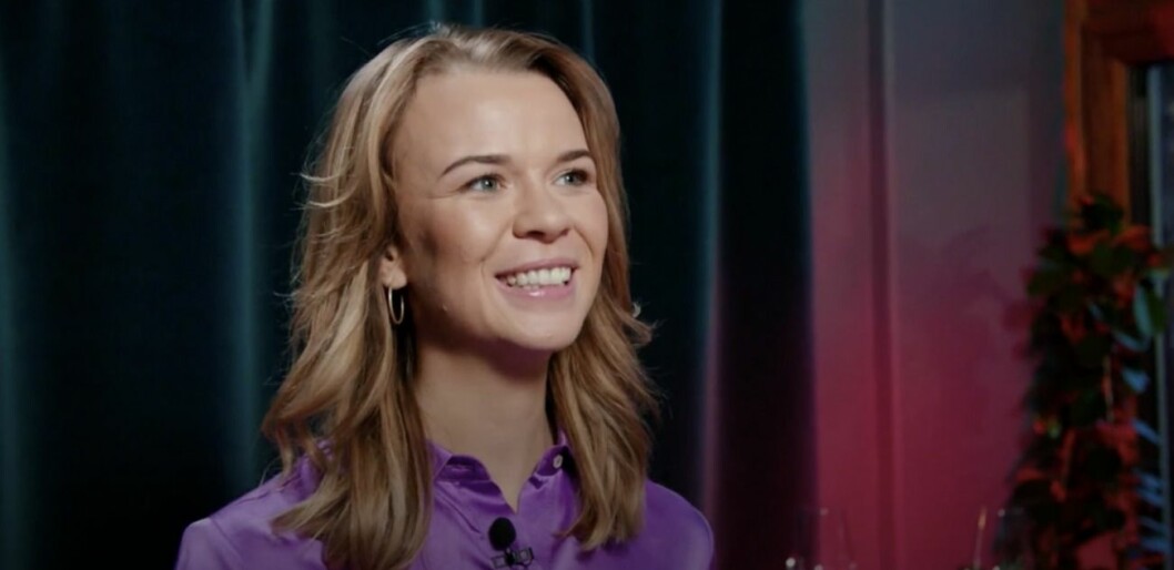 Margaux Dietz programleder den senaste säsongen av Hemliga Beundrare. Foto: Viafree Margaux Dietz