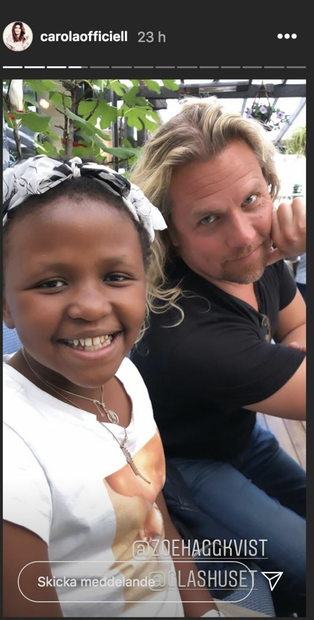 Foto: Instagram Kicken på Carolas story