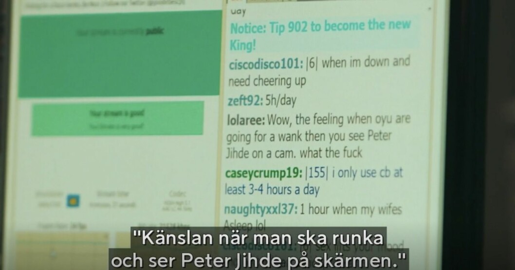 En svensk tittare skriver att han blev chockad över att se Jihde. FOTO: Viafree En tittares kommentar.