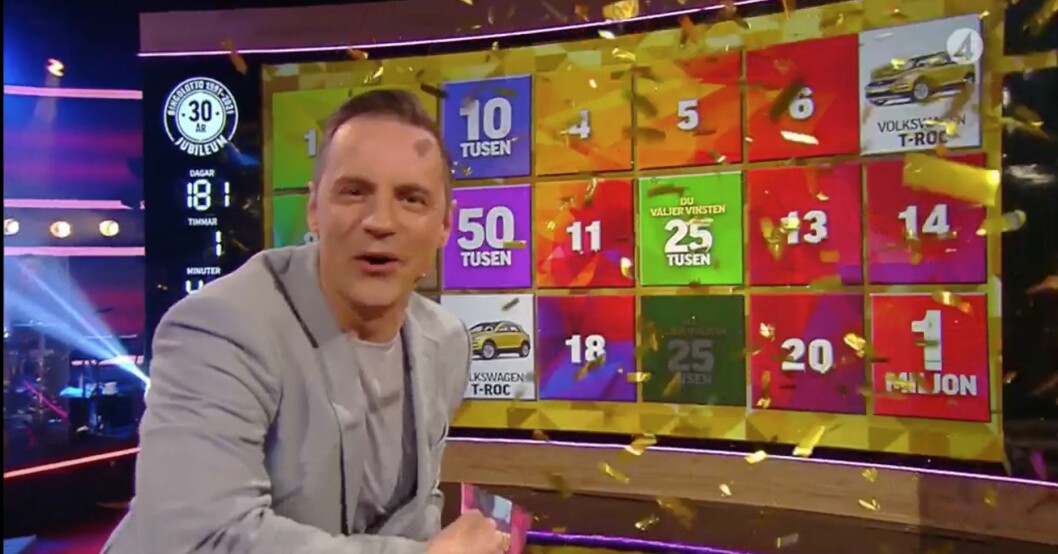 Det blir ofta guldregn i Bingolotto-studion Stefan Odelberg