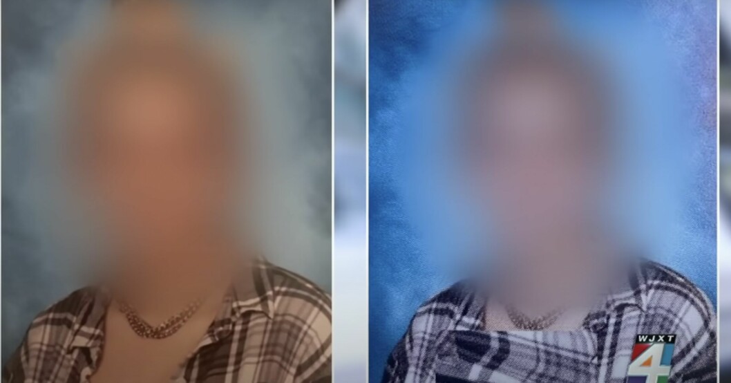 Bilden längst till höger har retuscherats. Foto retuscherat