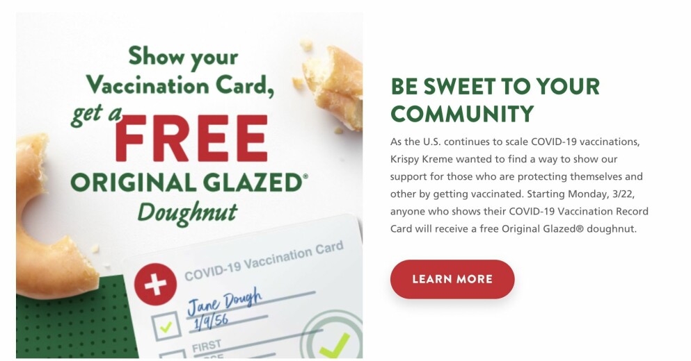 Krispy Kreme Doughnuts erbjuder gratis dougnuts. Krispy Kreme Doughnuts erbjuder gratis dougnuts