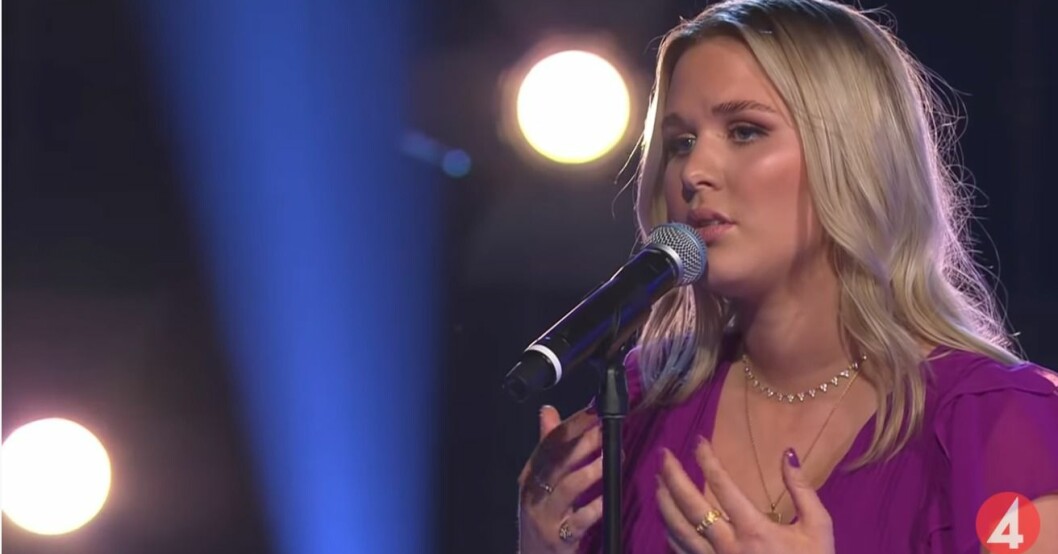 Idol-Tess sjöng You are the reason Tess Gustafsson