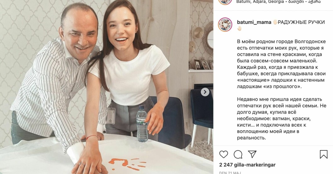 Kristina Ozturk tillsammans med maken och favoritbarnet Galip. Galip och Kristina Ozturk