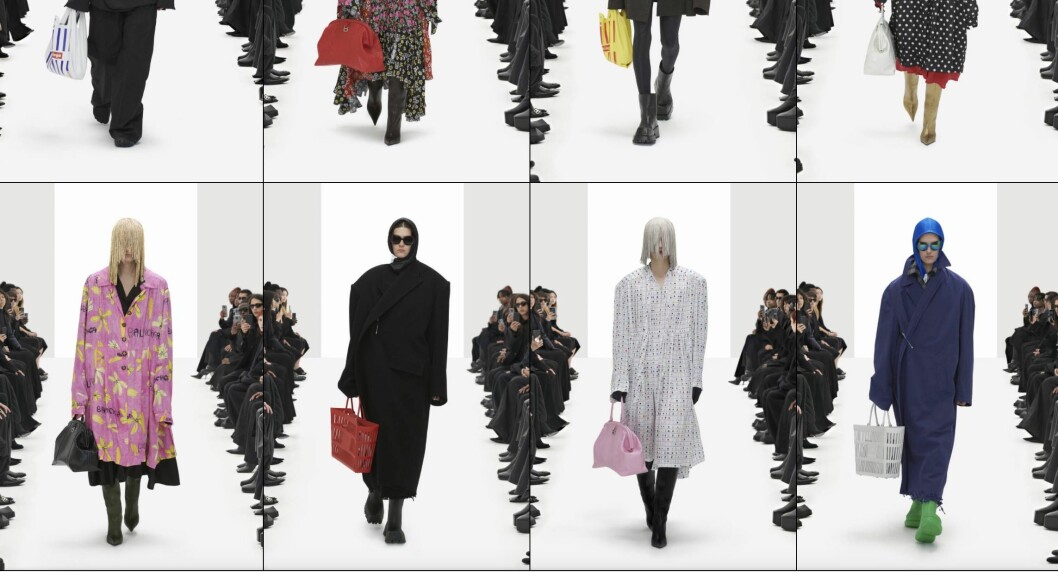 Balenciagas vårkollektion 2022. Men inga Crocs i sikte. Däremot ett par illgröna boots. På Balenciagas hemsida syns inga Crocs i kollektionen våren 2022.