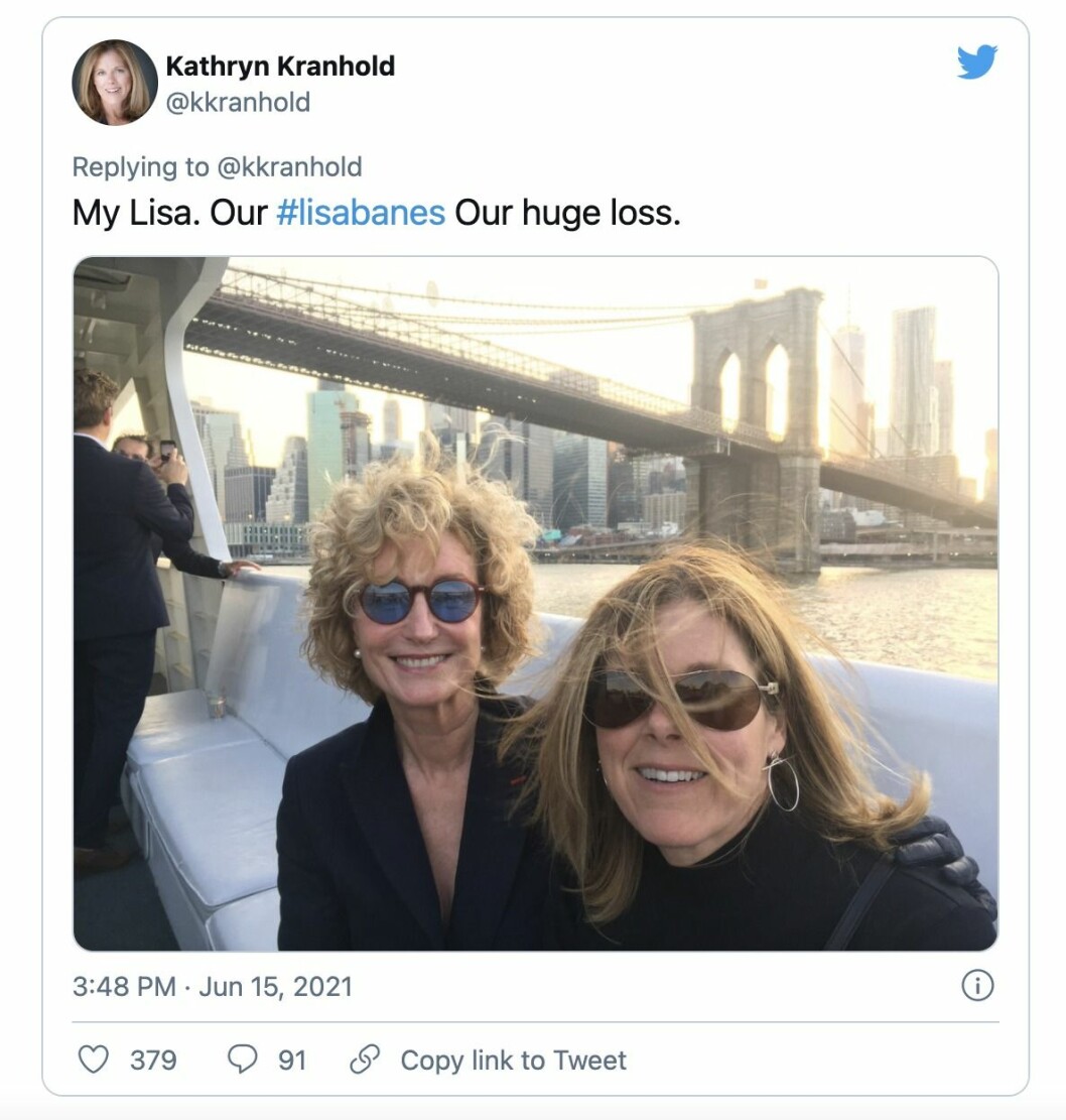 Lisa Banes och hustrun Kathryn Kranhold gifte sig för fyra år sedan. Lisa Banes tillsammans med hustrun Kathryn Kranhold.