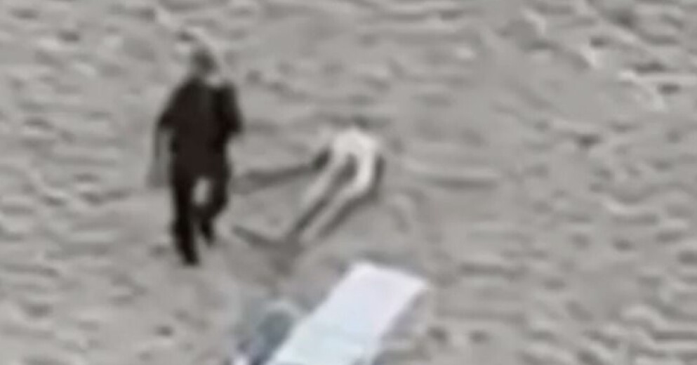 Brian Daniels är övertygad om att det är en alien som spolats upp på stranden och att myndigheterna jobbar febrilt med att gömma undan kroppen. De lyckas inte speciellt bra. Kropp på stranden