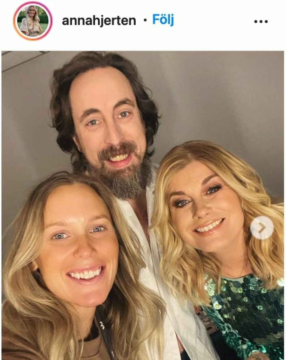 Anna Hjertén med Pernilla Wahlgren och Per Andersson. Anna Hjertén, Per Andersson och Pernilla Wahlgren.