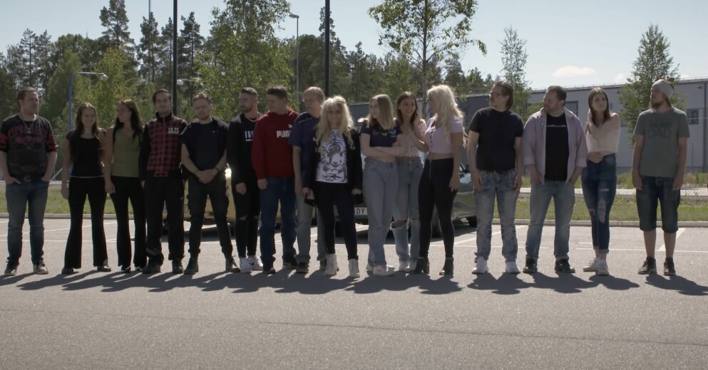 Alla förutom en familjemedlem kunde komma. Här är hela familjen uppradade. Familjen Björklund