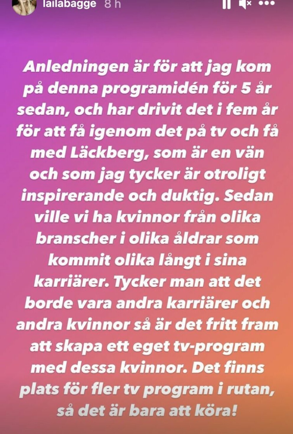 Laila Bagge ger svar på kritiken mot Svenska Powerkvinnor.