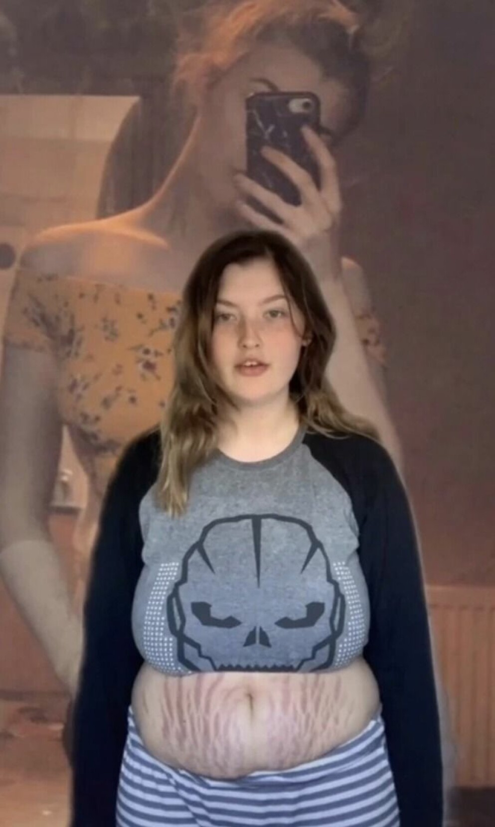 ”Jag använder mitt konto för att sprida kroppspositivism och visa att alla kroppar är vackra efter en förlossning”, säger Shannon i ett Tiktok-klipp. Shannon
