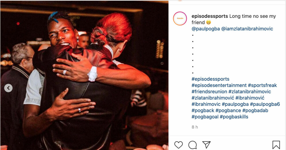 Zlatan kramade kärleksfullt om sin fina vän. ZLATAN IBRAHIMOVIC, PAUL POGBA