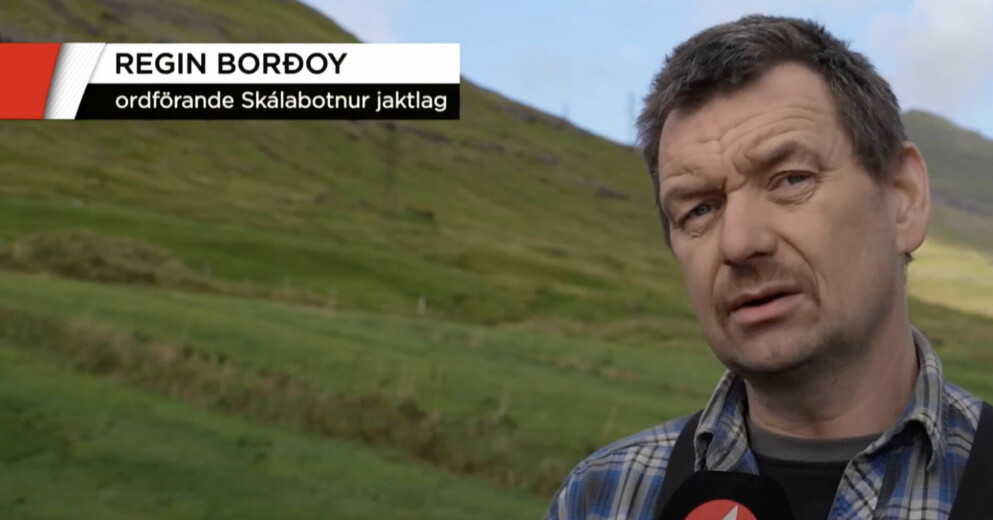 Regin Bordoy håller inte med om kritiken och tycker att dödandet av delfinerna är en nödvändig resurs. Regin Bordy